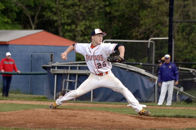 West Springfield pitcher Jake Williams earned the win against Lake Braddock on Tuesday.