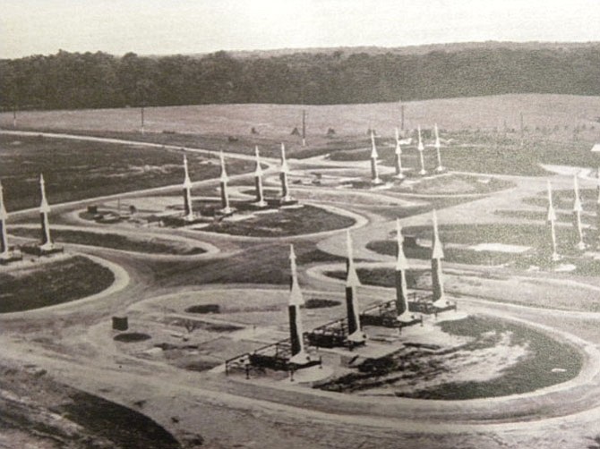 The Lorton Nike missile site with all the weapons in full display. 
