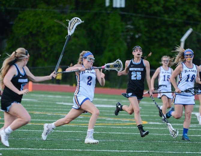 Taylor Caskey (2) and the undefeated Robinson girls’ lacrosse team will host one-loss Langley tonight in the 6A North region quarterfinals.