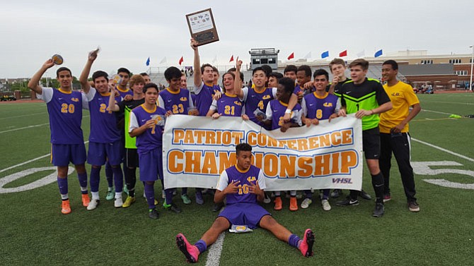 The Lake Braddock boys’ soccer team defeated T.C. Williams 4-3 in overtime on May 20 to win the Conference 7 championship.