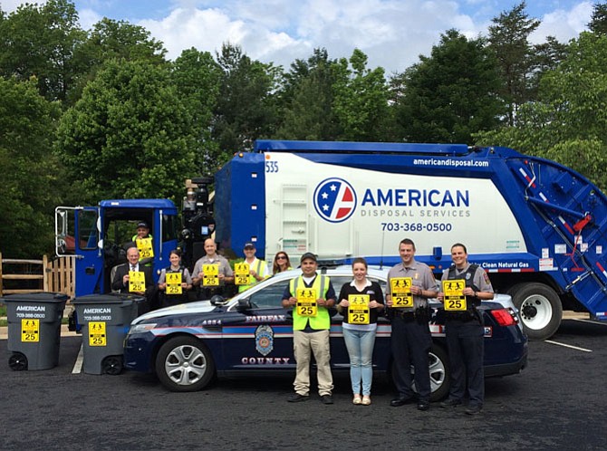 Sully District police officers, residents and American Disposal Services employees participated in “Trash Talk.”
