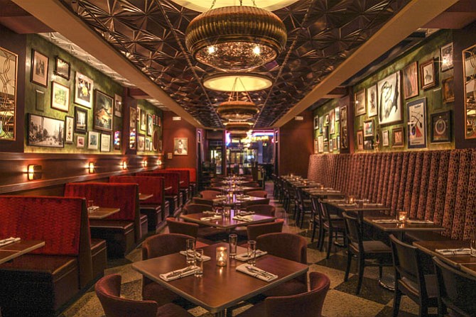 The design of the Majestic’s dining room is a mixture of old and new features.
