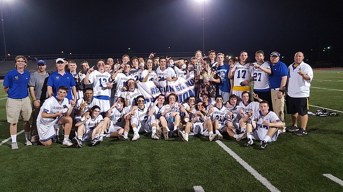 The Robinson boys’ lacrosse team won its second region championship in the last three years on Tuesday with a 15-14 overtime win over Woodson.