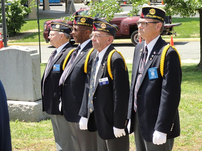 Veterans at the Greater Springfield Chamber of Commerce Memorial Day Commemoration at American Legion Post 176 in Springfield.
