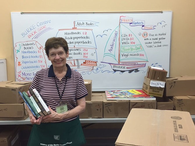 Joy Whittington of Burke, book sale coordinator: “Even with the e-readers people still want books.”
