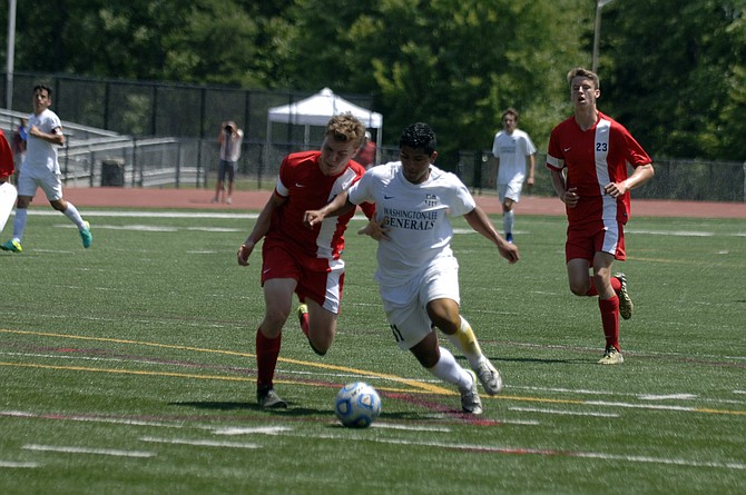 Washington-Lee senior Maycol Nunez scored four goals against Grassfield in the 6A state semifinals on Friday.