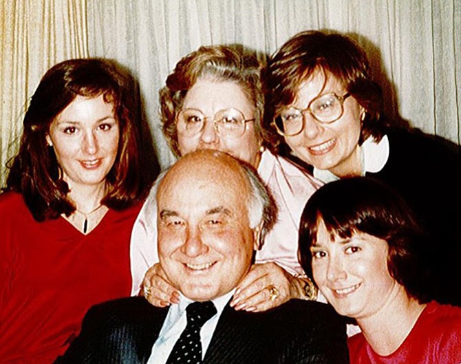 Bill McNamara with his wife Pauline and daughters Mary Martha, Kathleen and Maureen.
