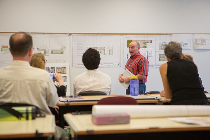 Landscape Design students present thier designs to the class and a potential client.