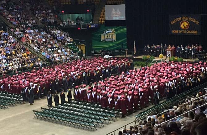 Oakton High Class of 2016 celebrates graduation at EagleBank Arena at George Mason University.
