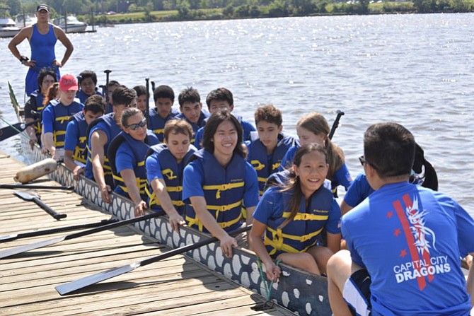 The Capital City Dragons is a dragon boat club for youth ages 12 – 18. This gang are ready for a practice run from the Anacostia Community Boathouse in southeast Washington. Toan Pham stands at the back of the boat, in command as steerer and coach. Although he has been involved with the sport for some 15 years, Pham says he is “still learning” and loves to help the next generation develop their physical skills, their sense of adventure and the spirit of teamwork.
