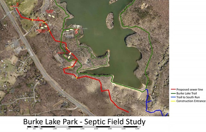 The 7,000-foot sewer line will connect to a new proposed clubhouse and facilitate connecting to other park amenities, a release from Fairfax County said.