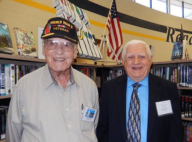 From left are retired Army Colonels James Riffe and Jim Velezis
