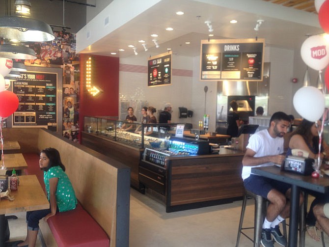 MOD Pizza Reston location fills a space at Plaza America vacated by Vie De France in 2014.
