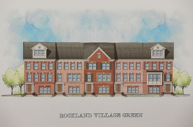 An artist’s rendition of the new townhouses planned for Chantilly.
