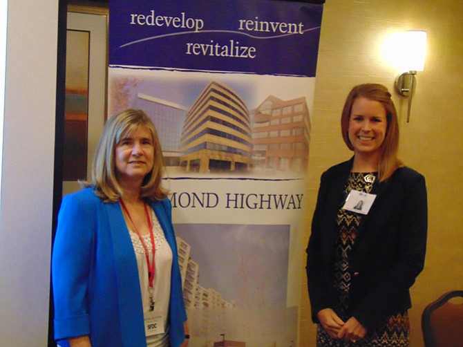 From left: Edythe Kelleher, executive director, Southeast Fairfax Development Corporation, and Kelsey Owen, director of Communications and Public Affairs, the Better Business Bureau
