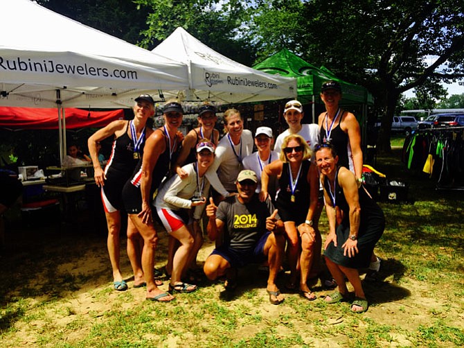 Members of the Alexandria Community Rowing club.
