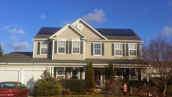 Solar Panels on the exterior of Robert Lazaro’s home
