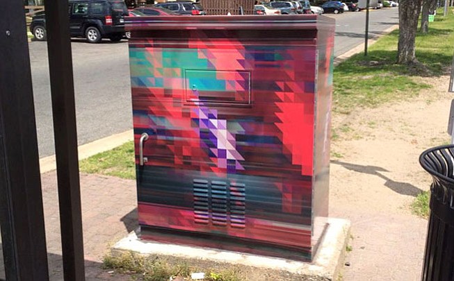 Traffic Control box redecorated as public art.

