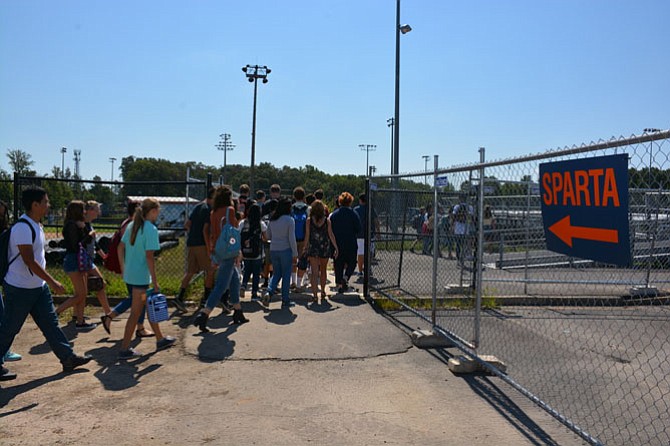 Due to renovation construction, students at West Springfield High School have been forced to find alternative places to park, as well as take classes in one of 54 trailers in a village behind the school now known as “Sparta.”