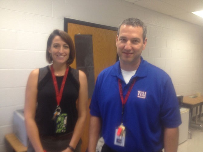 Herndon HS ESOL teachers Megan Sherrill and Richard Cupolo are two of the 26 ESOL teachers at HHS. According to school staff, Herndon HS has the second highest ESOL population in Fairfax County schools.