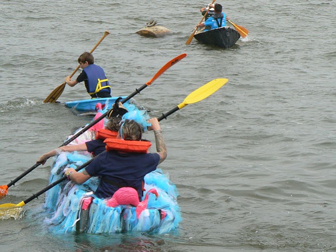 The “Anything That Floats” race on the Potomac River was a popular event during Seaport Day 2016.
