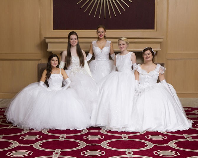 From left: Miss Margaret Anne Thompson, Miss Carolyn Marie Shabe, Miss Bradan Alexandra McBurney, Miss Josephine Rayann Bowen and Miss Darby Rachelle Bouweiri.