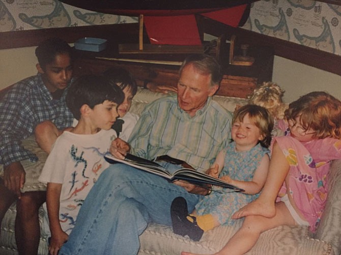 Stew Dunn with his grandchildren.
