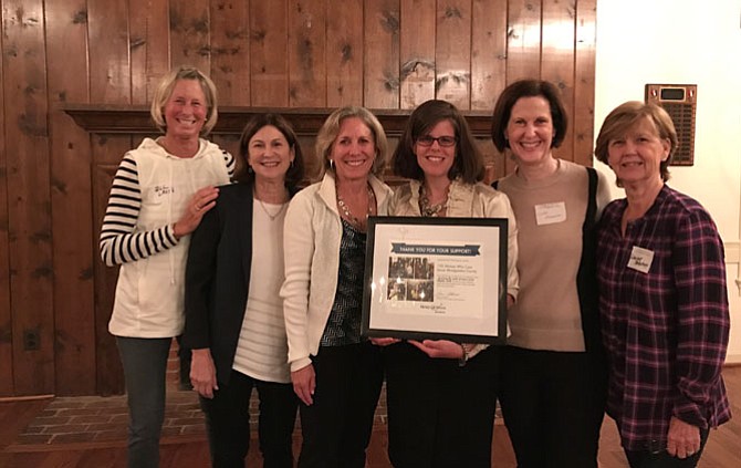 Jill Lavin, Susan Jaffe, Betsy Gorgei, Make A Wish representative Samantha Zipp Dowd, Linda Mathuran and Louise Brophy.