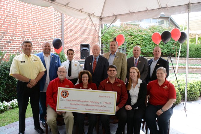 On Oct. 13, the Firehouse Subs Public Safety Foundation presents a check for $79,895 to Virginia first responders and public safety organizations including the Mount Vernon Ladies’ Association, City of Manassas Park Fire and Rescue, Manassas City Police Department, Loudoun County Police Department, and U.S. Park Police.
