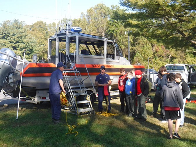 A 29-foot rapid rescue boat from Coast Guard Station Annapolis