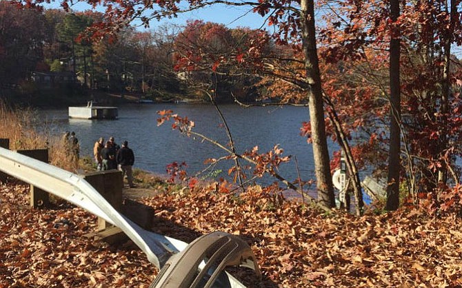 The accident happened at Wiehle Avenue and Inlet Court on Wednesday, Nov. 16. The Fairfax County Police Department’s Dive Team pulled the car from the lake the following day.
