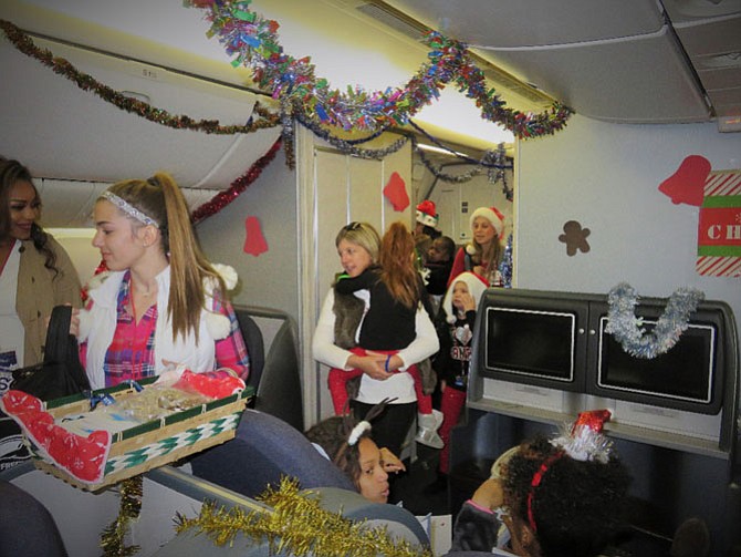 Oak Hill Herndon Fantasy Flight 2016: Children with life-challenging illnesses and their families board Sleigh Ride One, nonstop service to the North Pole, for a day of holiday cheer and a private visit with Santa Clause. United Airlines hosted the day with the support of hundreds of volunteers and regional businesses.