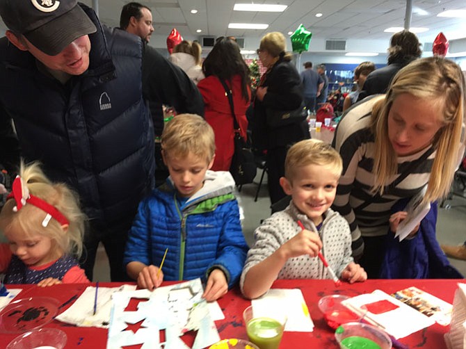 Kiln pottery studio in Vienna donated bisque tiles, paints, and stencils for children to design their own clay artwork to bring home. Kiln also donated containers of their community-loved freshly-made frozen custard.
