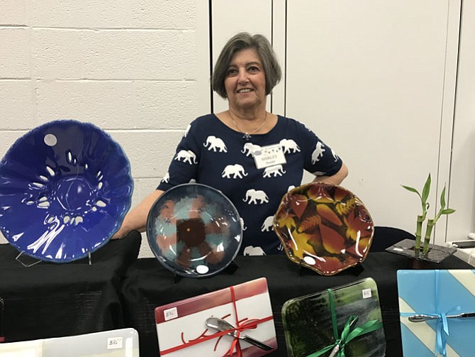 Shirley Hendel sold her handcrafted fused glass.