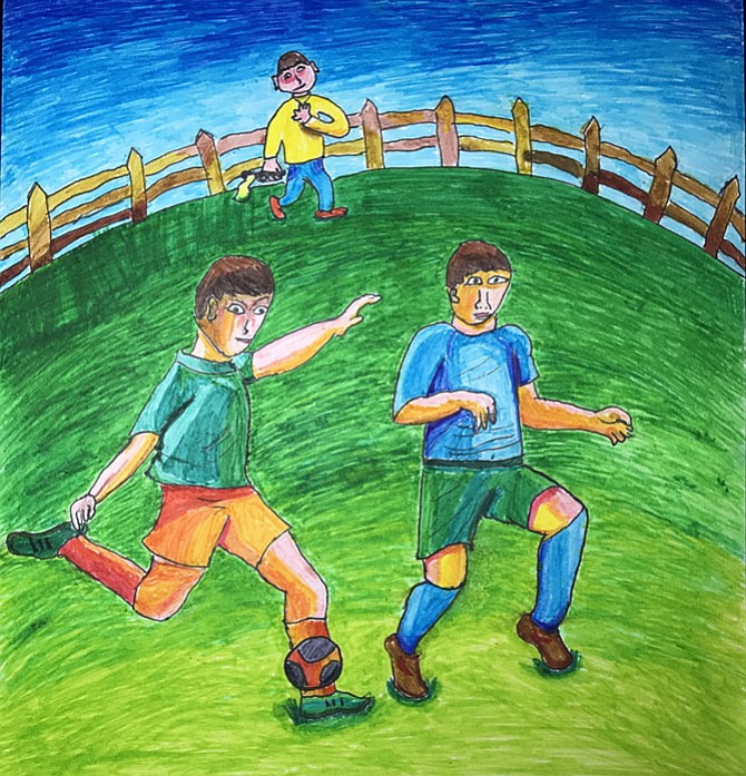 Brayden Ziheng Wang, 11, grade 6 — Soccer Game