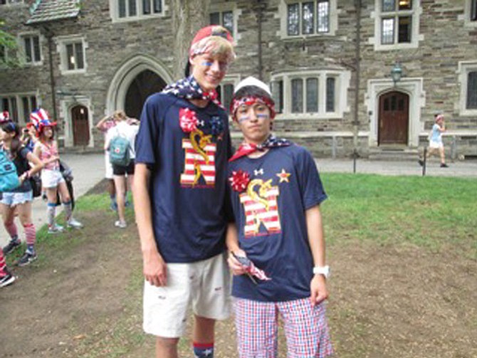 Christian Schwien of WT Woodson High School with his Japanese classmate in High School Diplomats program at Princeton.

