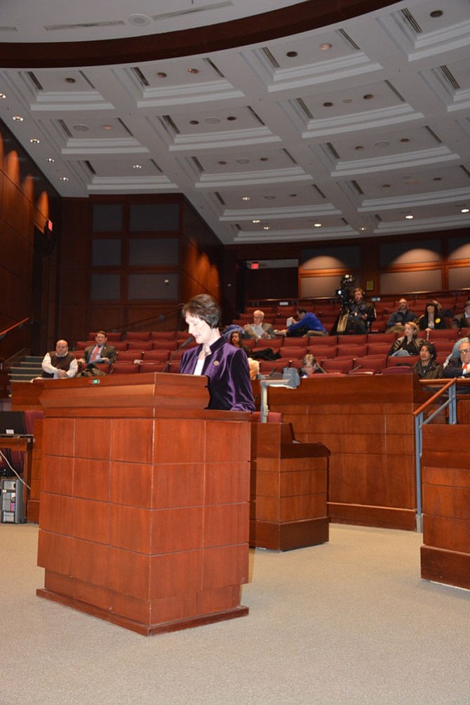 Education was once again an important topic for many speakers at the Jan. 7 public hearing for the Fairfax delegation to the General Assembly, beginning with Board of Supervisors chairman Sharon Bulova.