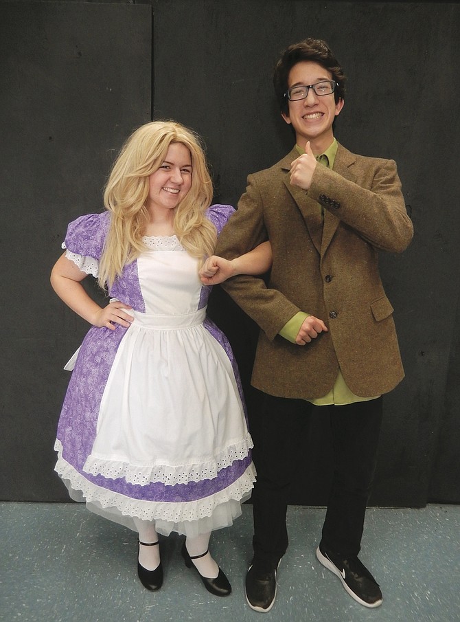 During Chantilly High’s “Goldilocks on Trial,” Goldilocks (Megan Dinneen) and her attorney, Wombat (Alex Yee), are confident she’ll be found innocent.
