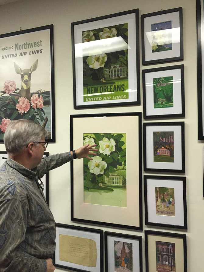 Robert Luther with part of his Stan Galli collection. 