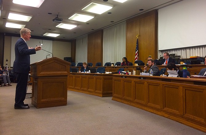 Secretary of Public Safety and Homeland Security Brian Moran tells lawmakers to balance their concerns about the cost of not penalizing people with the cost of filling up Virginia jails for no reason. 