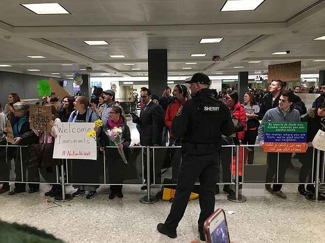 Dulles, Jan. 28: Defending the country from an action that struck against the nation’s ideals of non-discrimination and rejection of religious persecution.

