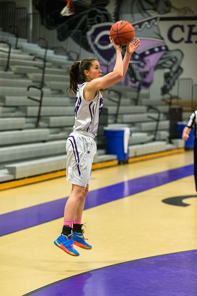 Mary Cougherty # 44 led all scorers with 17 points