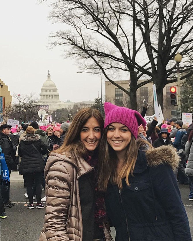 Del. Eileen Filler-Corn (D-41) and her daughter Alana Corn at the Women's March on Washington.