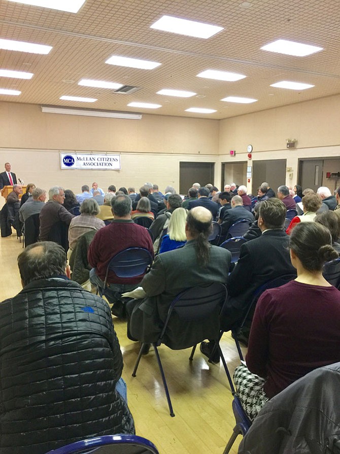 Tom Biesiadny, Fairfax County Director of Transportation, addressed a list of issues presented to him by the MCA’s Transportation Committee, and he also took questions from the audience. 