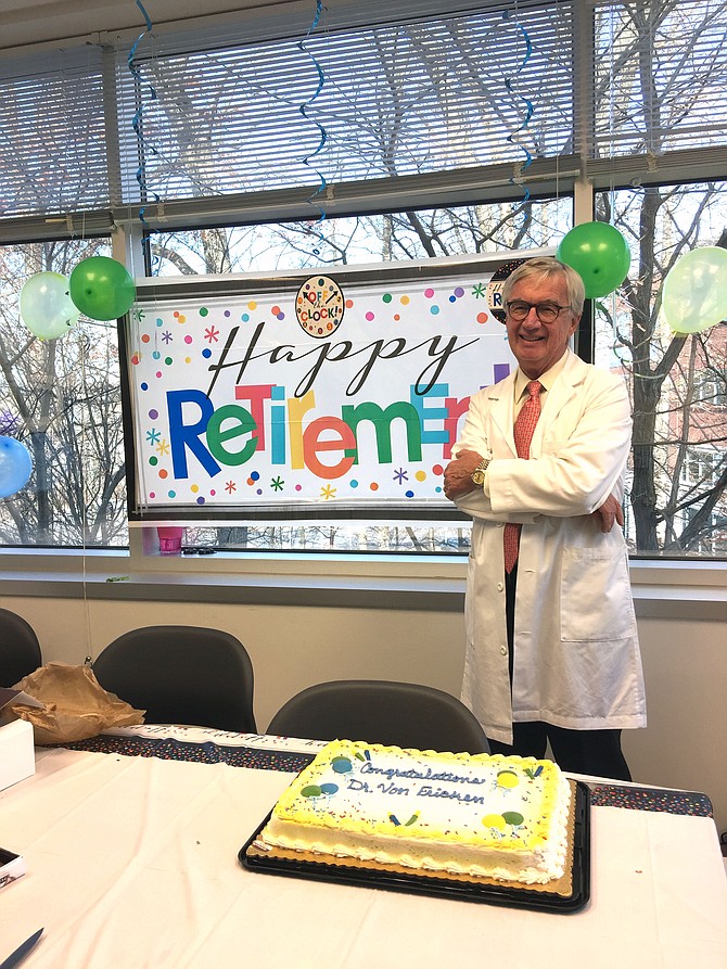 The Retina Group of Washington threw Manfred von Fricken of Great Falls a surprise retirement party.
