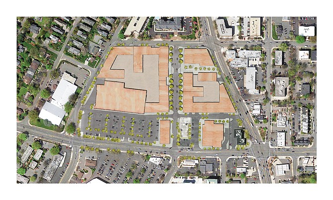 The shopping center is bordered by Beverly Road on the north, Old Dominion Drive to the east, Chain Bridge Road to the south and Ingleside Avenue to the west.