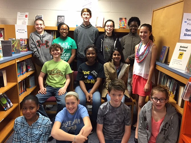 Back row: Robert Nachnani, Jordyn Youngblood, Aidan Kwelberg, Micaya Koenig,Carmela Dangale; Middle: Aidan Connors, Annetta Sheriff, Asiyah Khan, Jaya Nachnani; Front: Destiny Lawrence, Diana Binette, Will McCarthy, and Haley McKenzie. (Not pictured: Deric Quincy Allen, Yara Ammar, Rachel Baker, and Emma Fisher.)