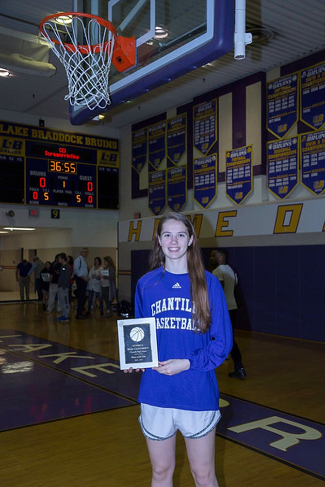 Mary Clougherty was named Player of the Year by the Northern Virginia Women’s Basketball Coaches Association. 