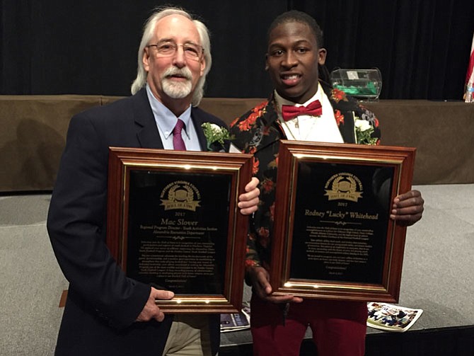 Mac Slover with Lucky Whitehead of the Dallas Cowboys. 
