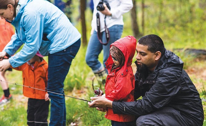 The annual fishing rodeo, sponsored and hosted by the Town of Vienna, is a family fun-day.
